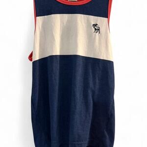 Abercrombie & Fitch Vintage Y2K Colorblock Muscle Tank Top Size Small